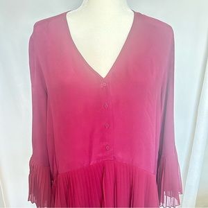 Zara tunic size M burgundy color doble raffle long sleeve